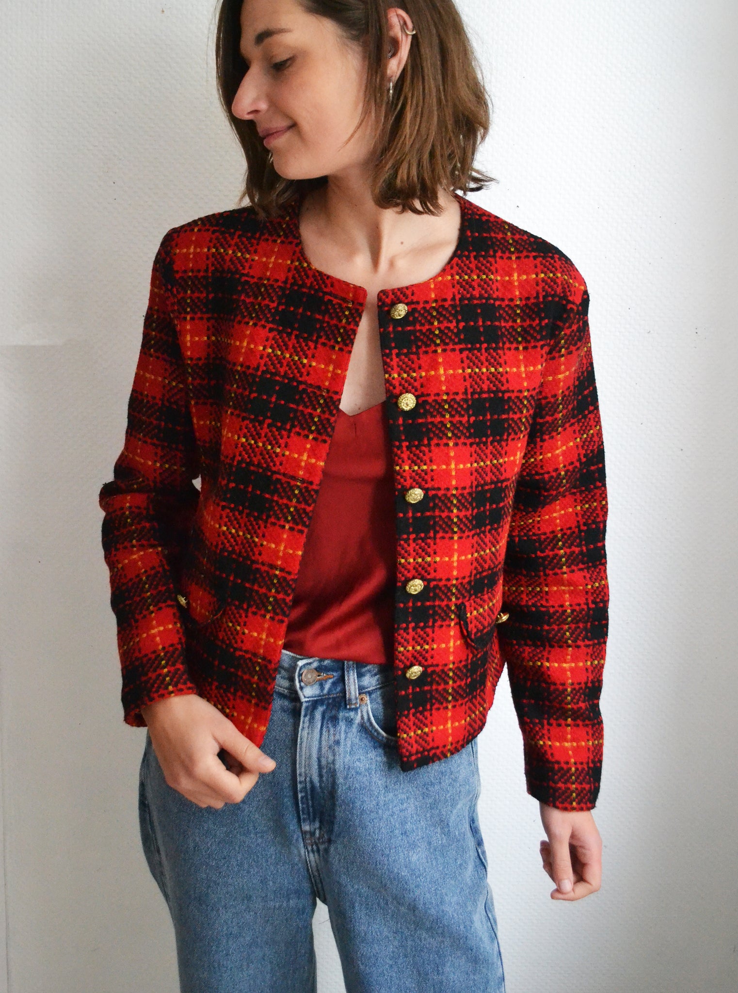 Veste Tartan Vintage
