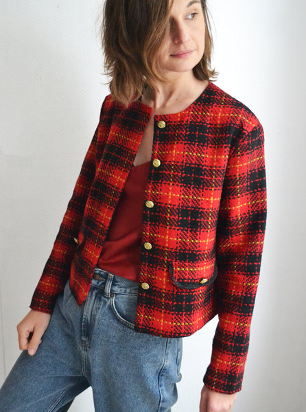 Veste Tartan Vintage