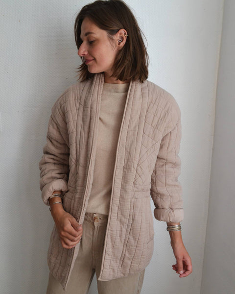 Veste Taupe Gaze de Coton