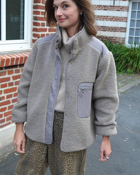 Veste Sherpa Taupe