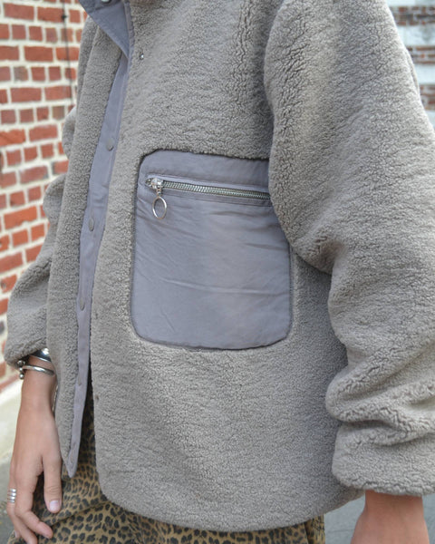 Veste Sherpa Taupe