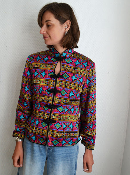 Veste en Soie multicolore Thailandaise