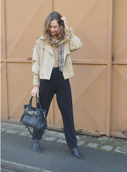 Veste Trench Crop