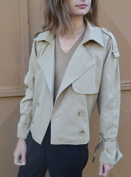 Veste Trench Crop