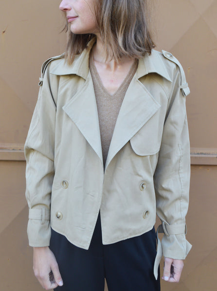 Veste Trench Crop