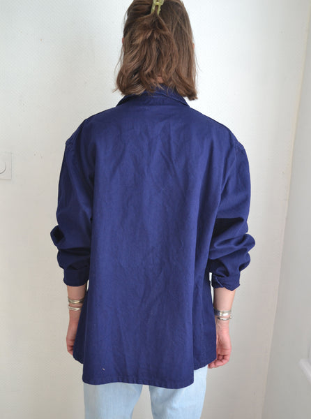 Veste Bleue de Travail Brodée