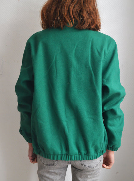 Veste bomber vert cœur