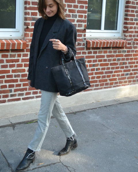 Veste Vintage Laine Vierge Gri