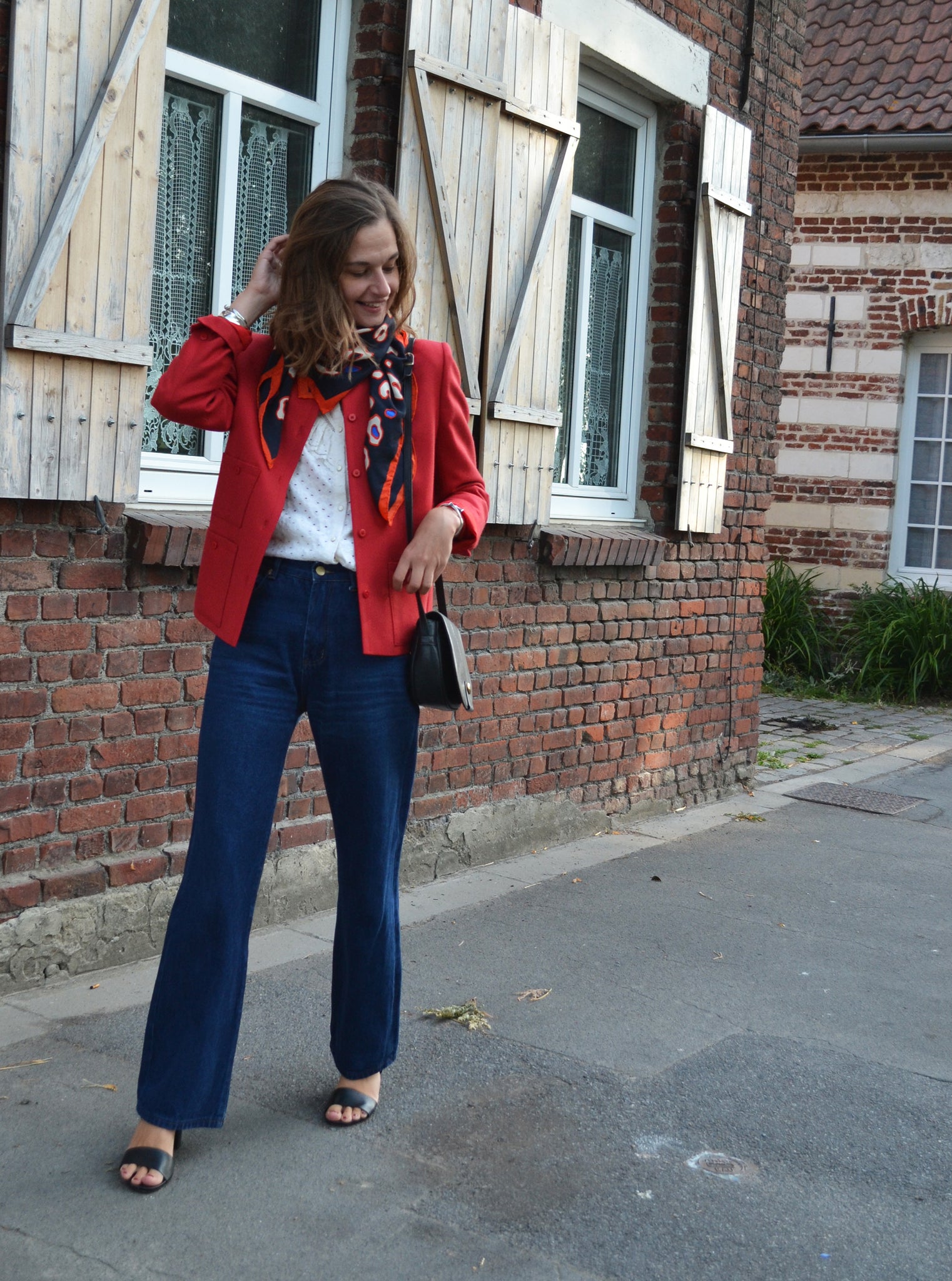 Veste Blazer rouge Vintage