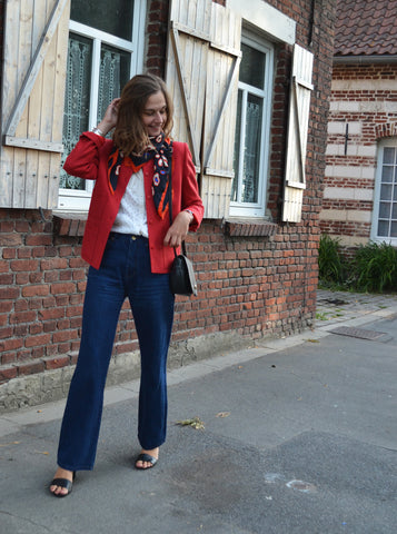 Veste Blazer rouge Vintage