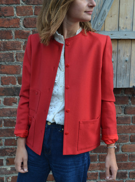 Veste Blazer rouge Vintage