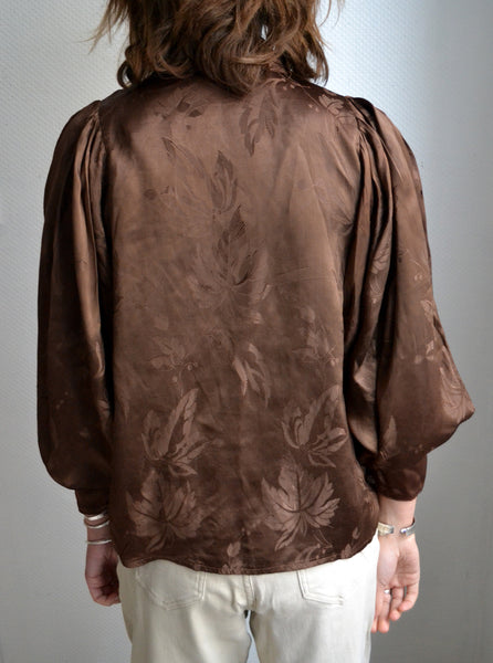 Blouse Vintage Marron Glacé