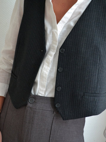 Veston Gris Rayé