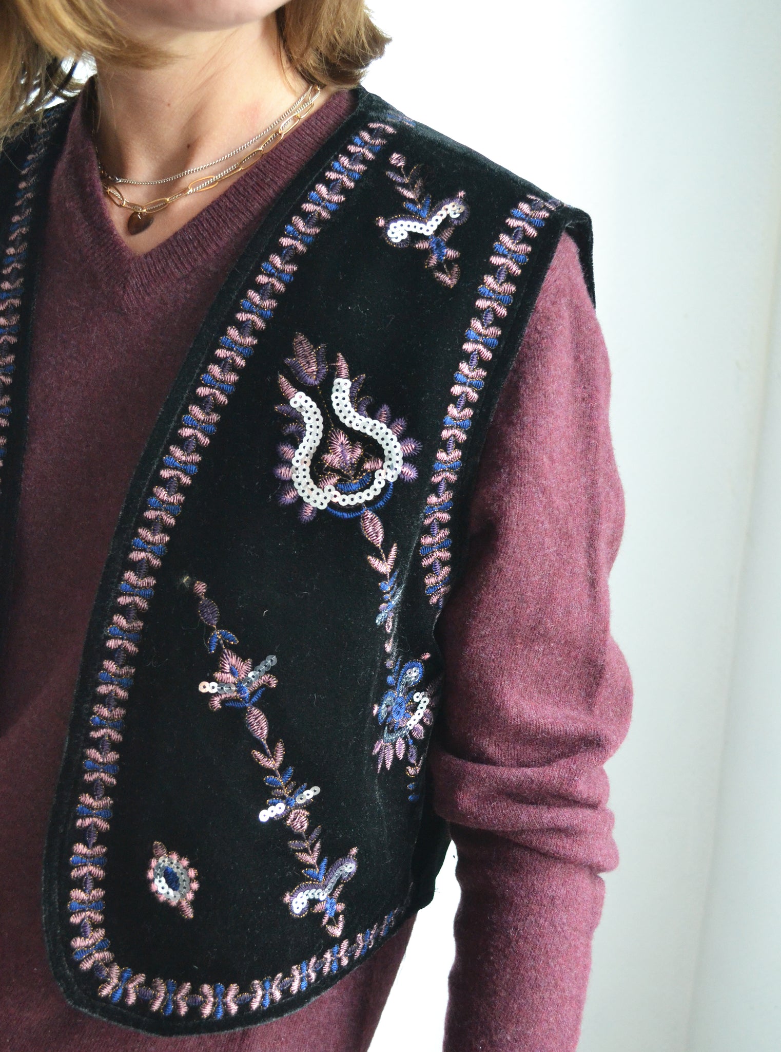 Veston Velours Brodée