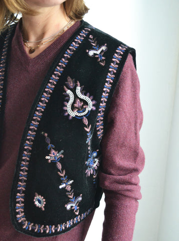 Veston Velours Brodée