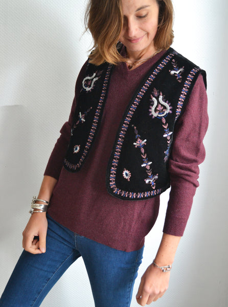 Veston Velours Brodée